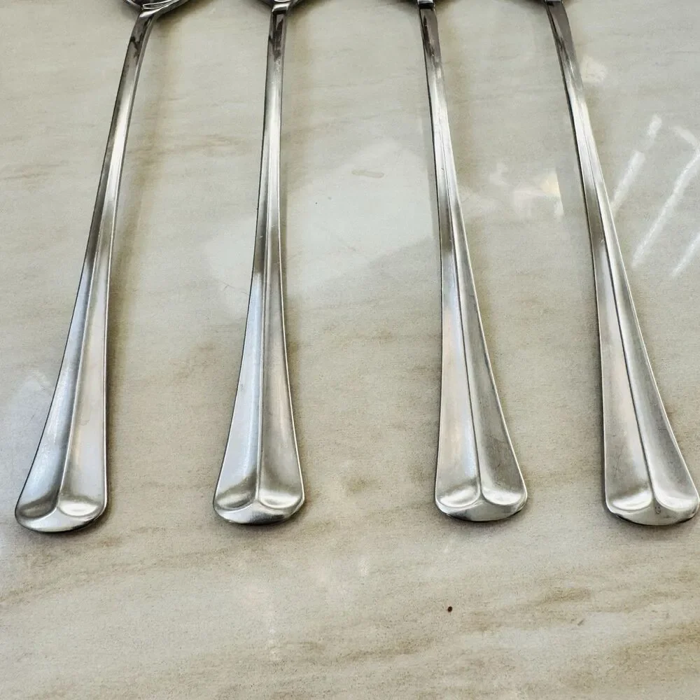 4pc ONEIDA Allegiance Iced Tea Spoons 7 1/2” Stainless Betty Crocker Oneidaware